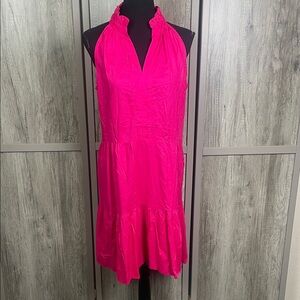 New! Raviya Shocking Pink Halter Top Dress
